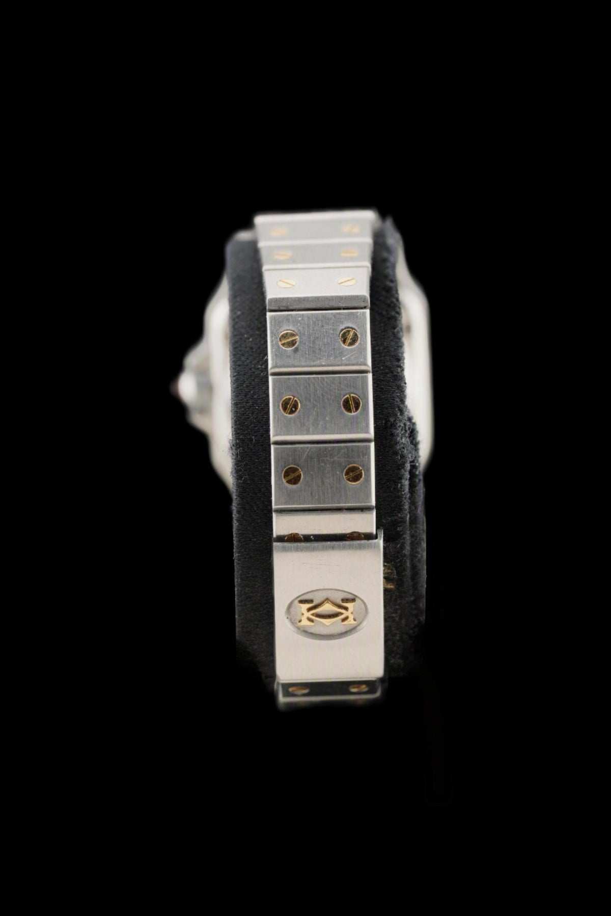 Cartier Santos Burgundy "Spider Dial" or/acier "PM" | Réf. 0902 | '90