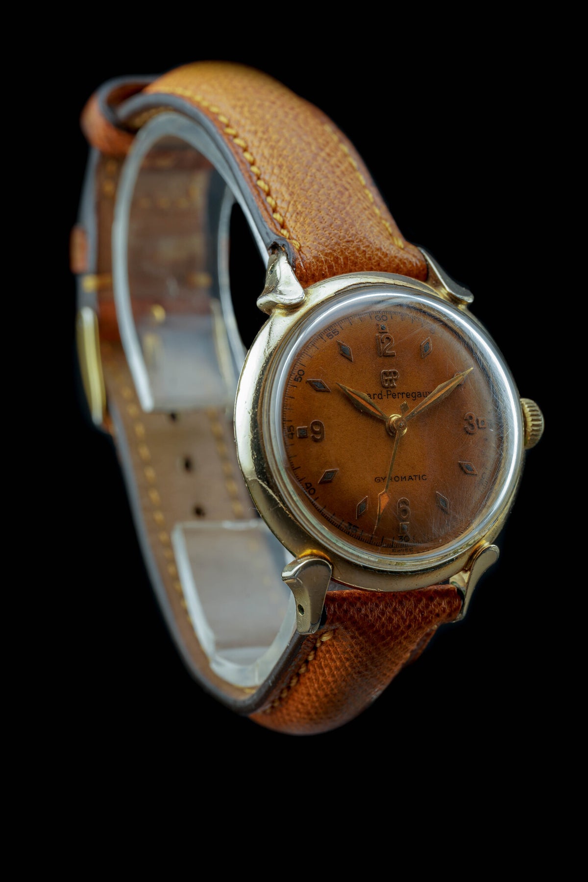 Girard-Perregaux Gyromatic | "Patina dial" | Plaqué or | '60