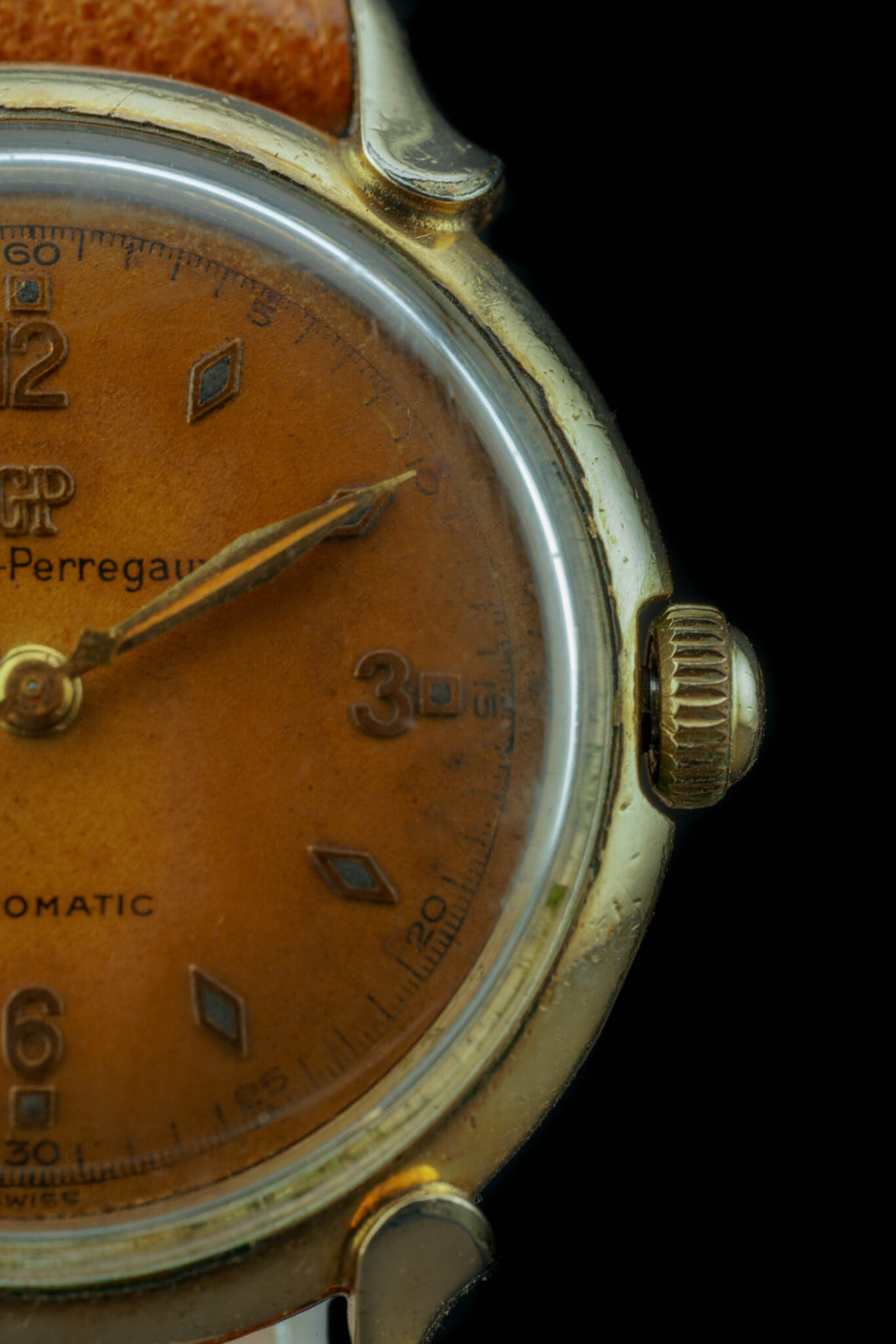 Girard-Perregaux Gyromatic | "Patina dial" | Plaqué or | '60