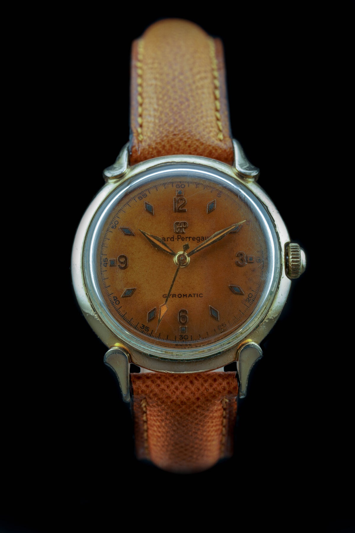 Girard-Perregaux Gyromatic | "Patina dial" | Plaqué or | '60