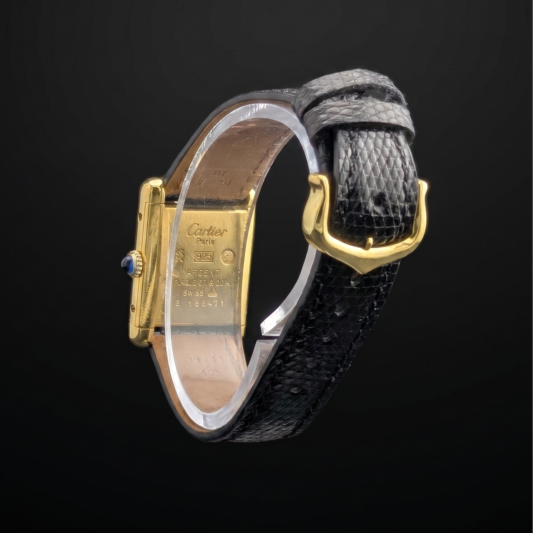 Cartier Tank Must "PM" | "Onyx" dial | '80-'90